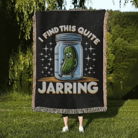 Pickle Lover Funny Pickle Dill pickle Pickled Woven Blankets