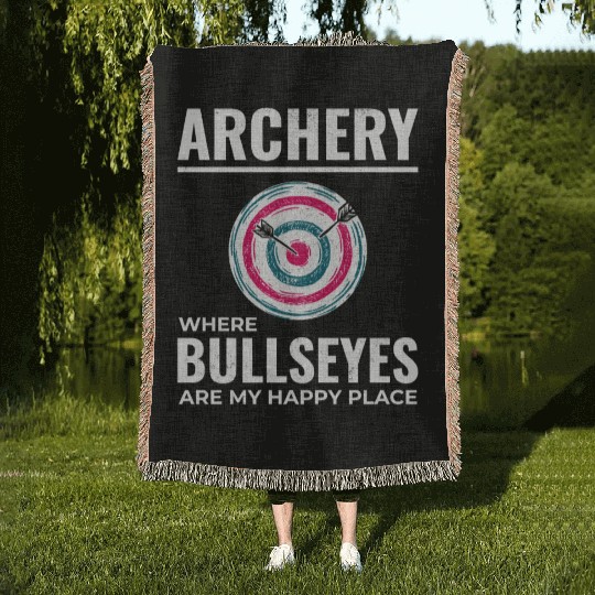 Archery Targets Archer Bullseye Shooting Sport Woven Blankets