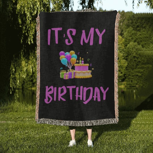 Its my Birthday Woven Blankets