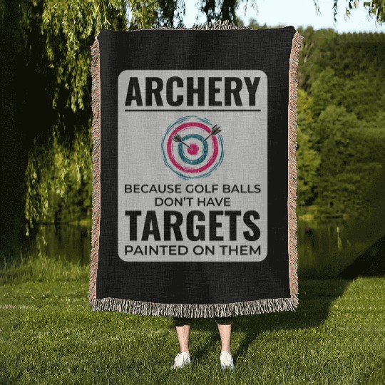 Archery Targets Archer Bullseye Shooting Sport Woven Blankets