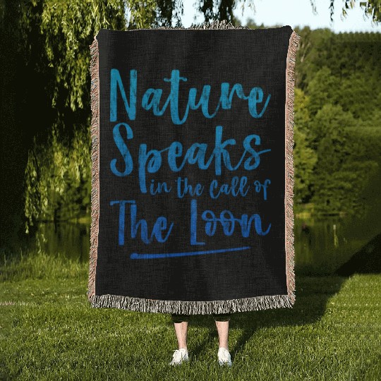 Nature Speaks In The Call Of The Loon 3 Woven Blankets