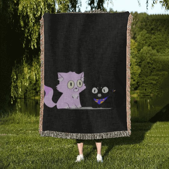 Kittens keep me calm Woven Blankets