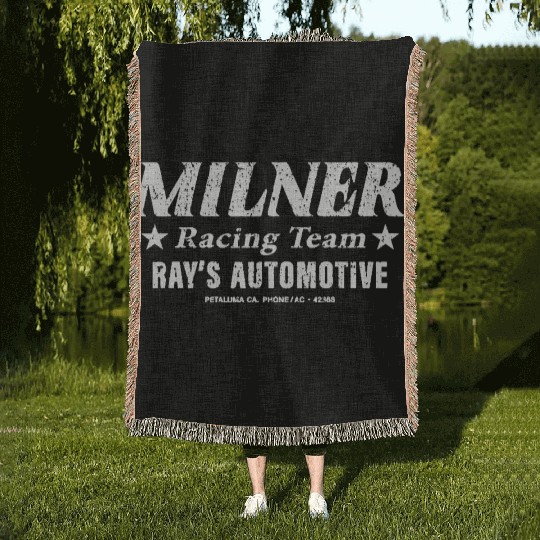 Vintage Milner Racing Team 1964 Woven Blankets