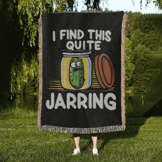 Pickle Lover Funny Pickle Dill pickle Pickled Woven Blankets