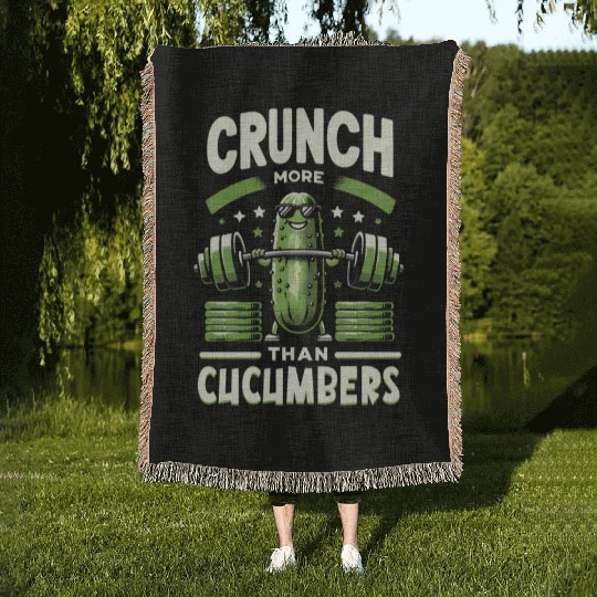 Pickle Lover Funny Pickle Dill pickle Pickled Woven Blankets
