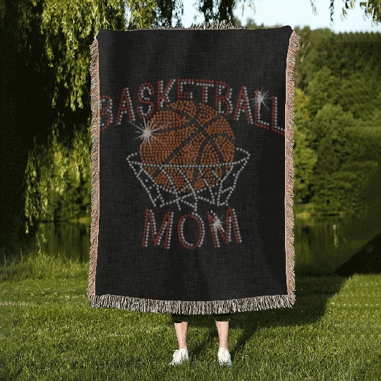 Basketball Mom Woven Blankets
