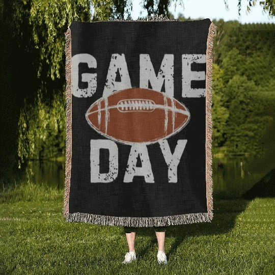 Game Day Football Woven Blankets