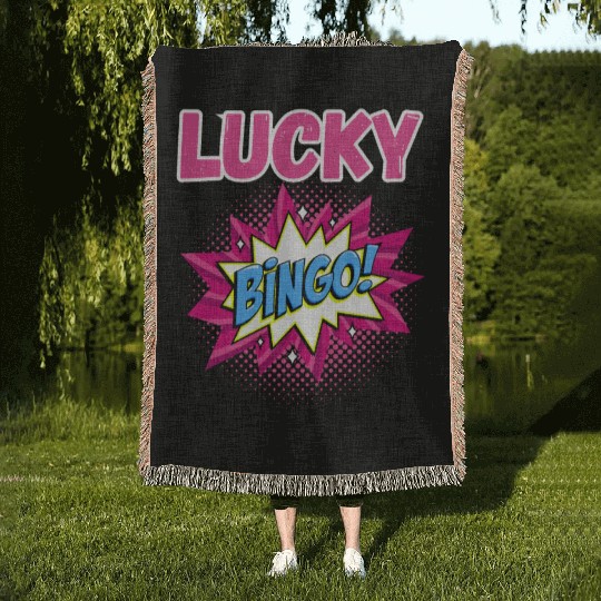 Lucky bingo Woven Blankets