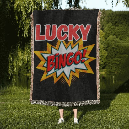 Lucky bingo Woven Blankets