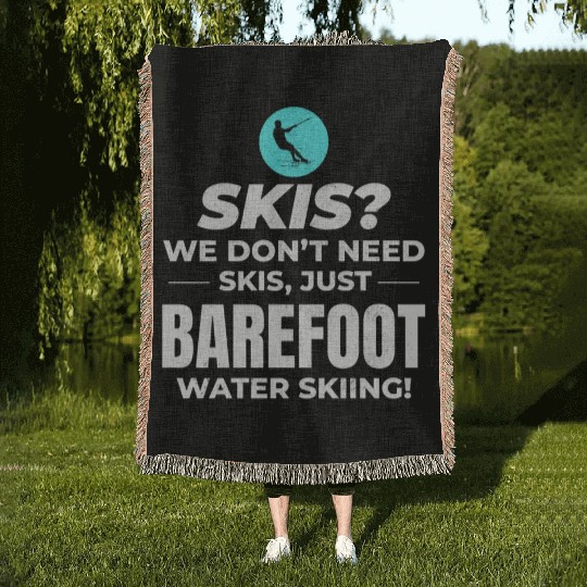 Barefoot Water Skiing Extreme Sports Barefooting Woven Blankets