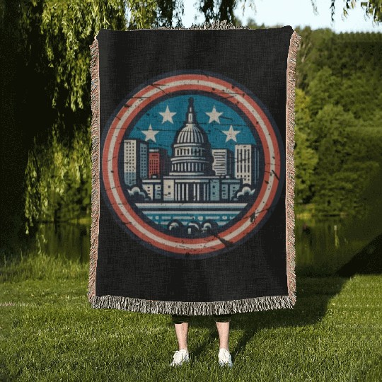Washington DC Woven Blankets