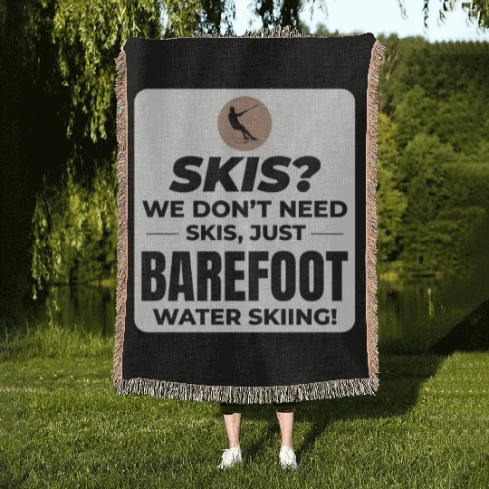Barefoot Water Skiing Extreme Sports Barefooting Woven Blankets