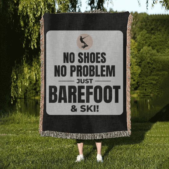 Barefoot Water Skiing Extreme Sports Barefooting Woven Blankets