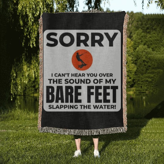 Barefoot Water Skiing Extreme Sports Barefooting Woven Blankets