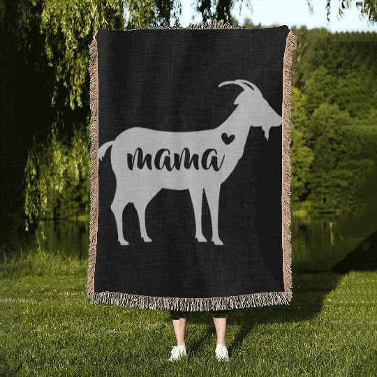 Goat Mothers Day Mama Farm Mom Lover Gift Women Woven Blankets