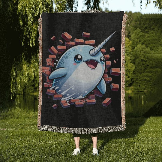 Narwhal Surprise Woven Blankets