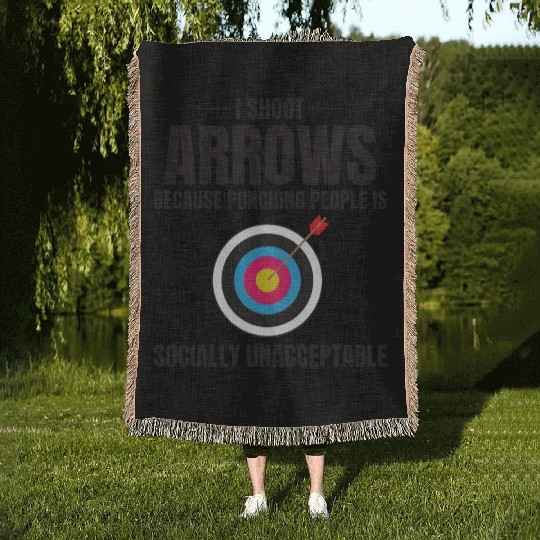 Archery Targets Archer Bullseye Shooting Sport Woven Blankets