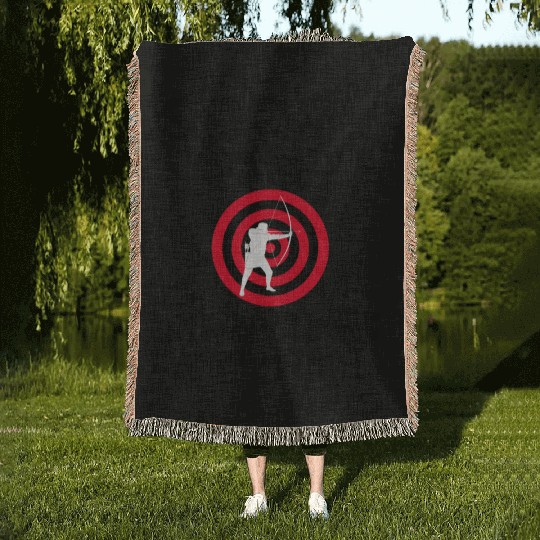 Archery Targets Archer Bullseye Shooting Sport Woven Blankets