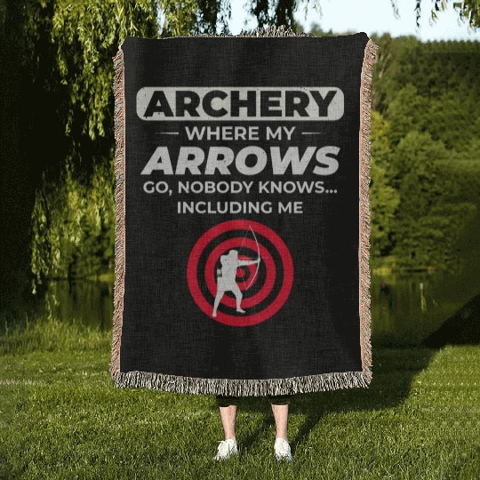 Archery Targets Archer Bullseye Shooting Sport Woven Blankets