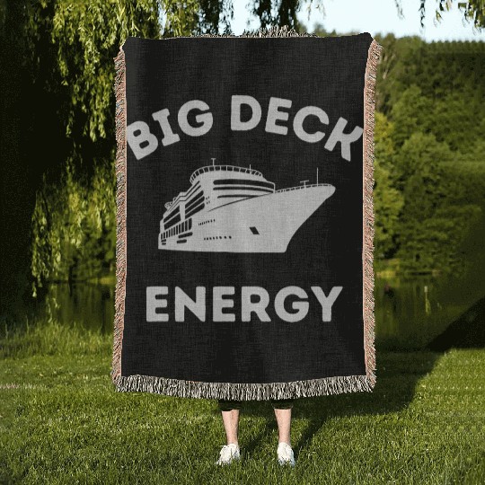 Cruise Ship Big Deck energy Woven Blankets