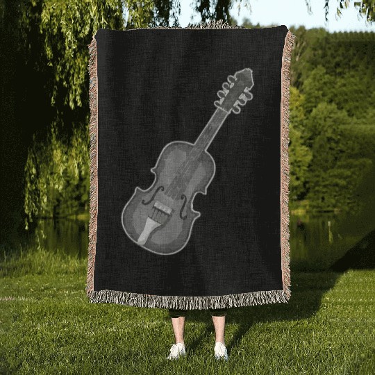 A Classic Guitar Woven Blankets