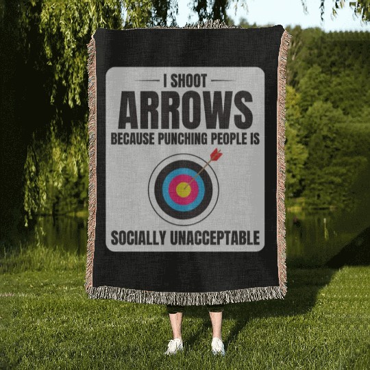 Archery Targets Archer Bullseye Shooting Sport Woven Blankets