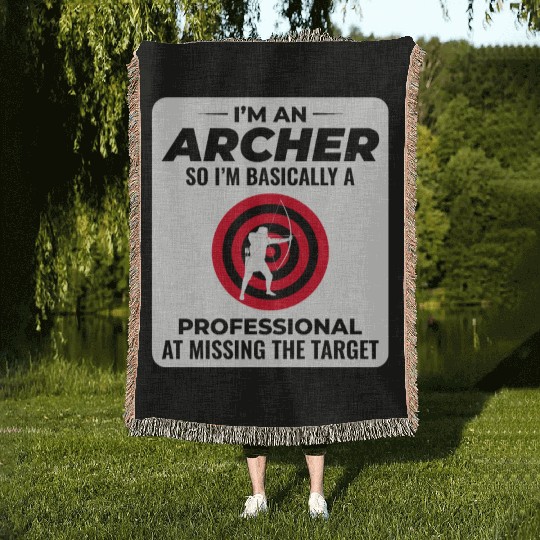 Archery Targets Archer Bullseye Shooting Sport Woven Blankets