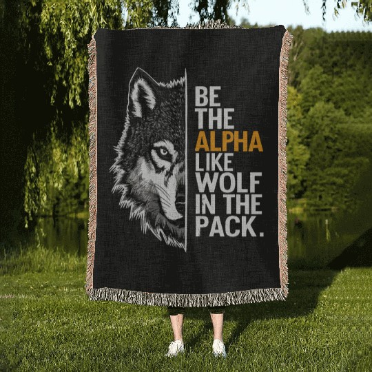 Wolf Wolves Funny Sayings Wolf Pack Animals Woven Blankets