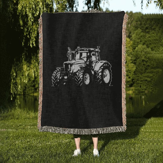Vintage Support Your Local Farmers Farming Farmer Woven Blankets