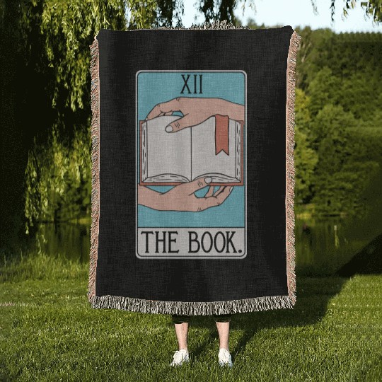 Book Tarot Card - Reading - English Teacher Woven Blankets