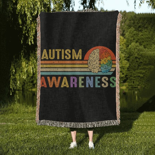 World Autism Awareness Neurodiversity Autistic Woven Blankets