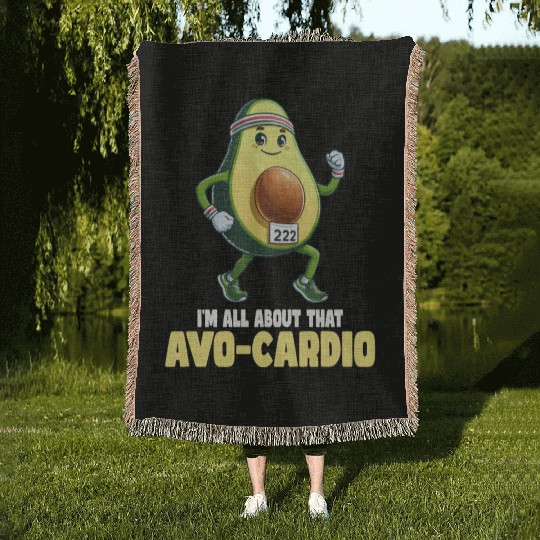All About That Avo-Cardio Fun Run Woven Blankets