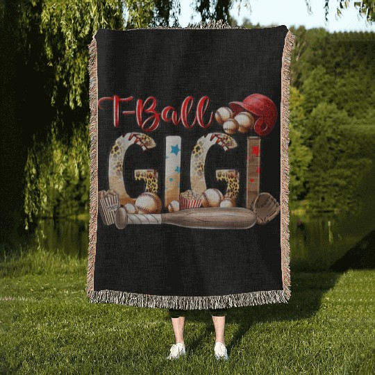 Leopard T-ball Gigi For Baseball Lover Woven Blankets