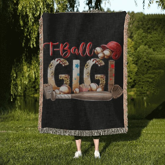 Leopard T-ball Gigi For Baseball Lover Woven Blankets