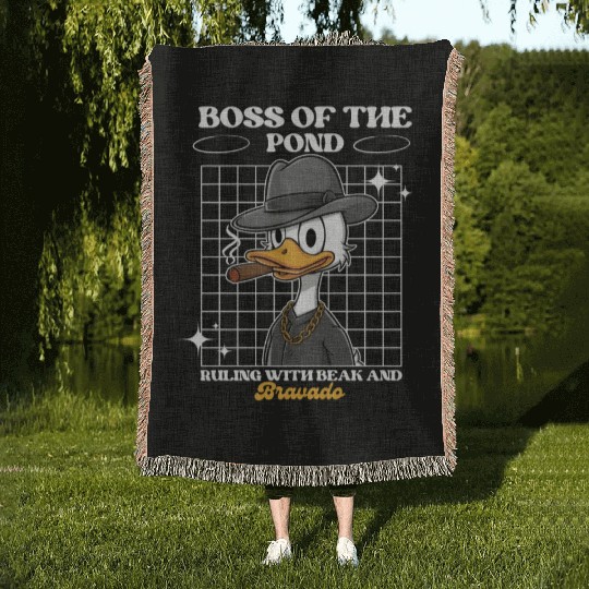 Donald Duck: Boss of the Pond Woven Blankets
