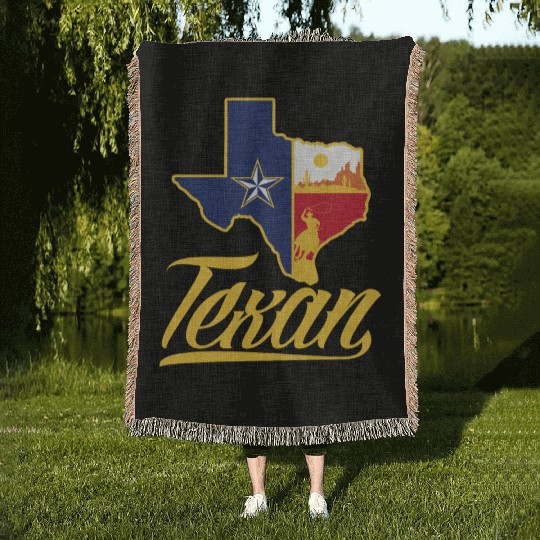 Texas Texan Woven Blankets