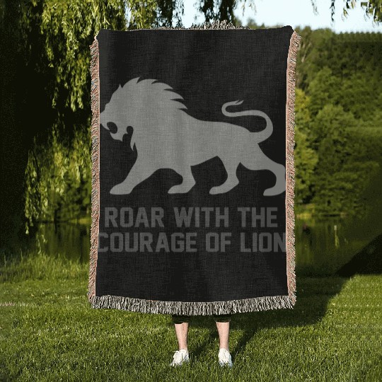 Alpha Roar Nature Lover Animal King Lion Designs 6 Woven Blankets