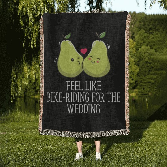 Feel Like Bike Riding for Wedding Engagement Woven Blankets