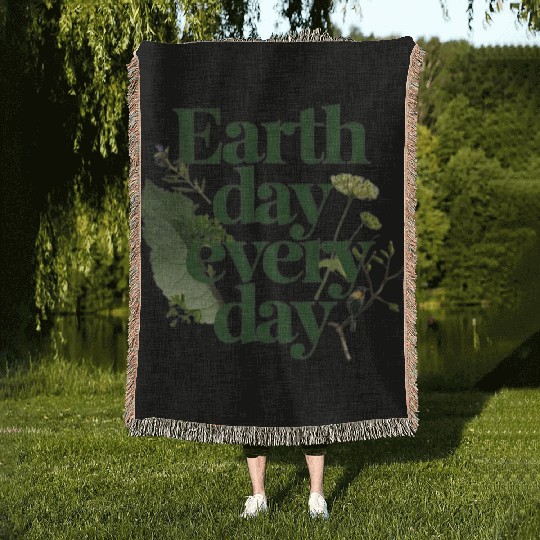 Nature's Anthem: Earth Day Every Day Woven Blankets