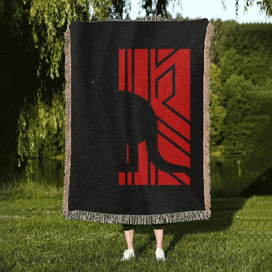 Kangaroo Vector Design 3 Colors Woven Blankets