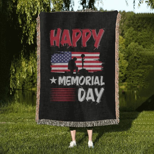 Memorial day Woven Blankets