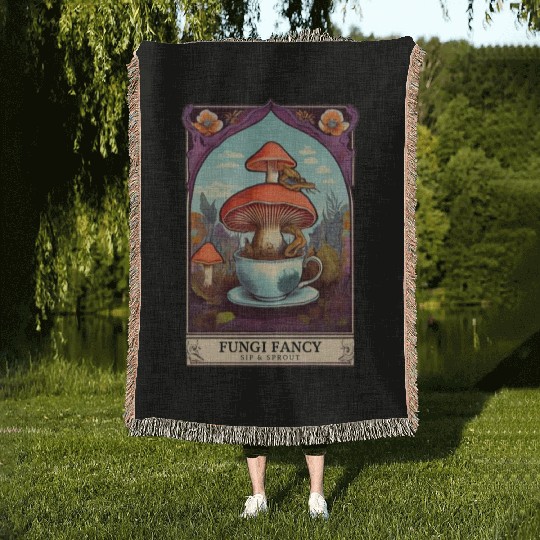 Fungi Fancy Tarot Woven Blankets