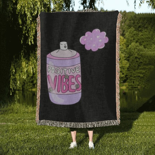 stay positive,stay cool Woven Blankets