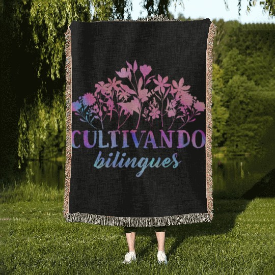 Cultivando Bilingües Spanish Teacher Woven Blankets