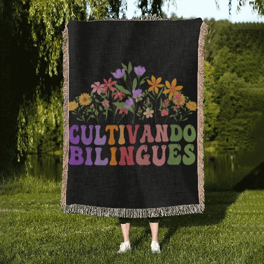 Cultivando Bilingües Spanish Teacher Woven Blankets