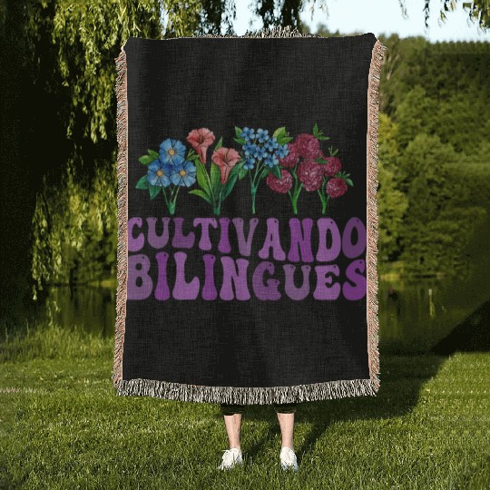 Cultivando Bilingües Spanish Teacher Woven Blankets