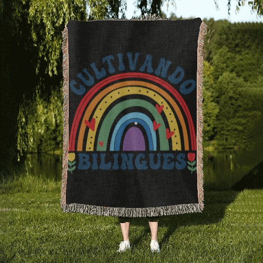 Cultivando Bilingües Spanish Teacher Woven Blankets