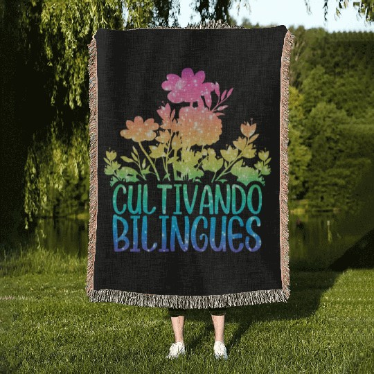 Cultivando Bilingües Spanish Teacher Woven Blankets