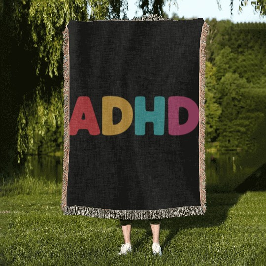 Embrace Neurodiversity Celebrate Adhd Awareness Woven Blankets