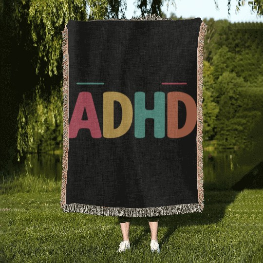 Embrace Neurodiversity Celebrate Adhd Awareness Woven Blankets
